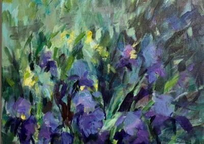 Irises painting